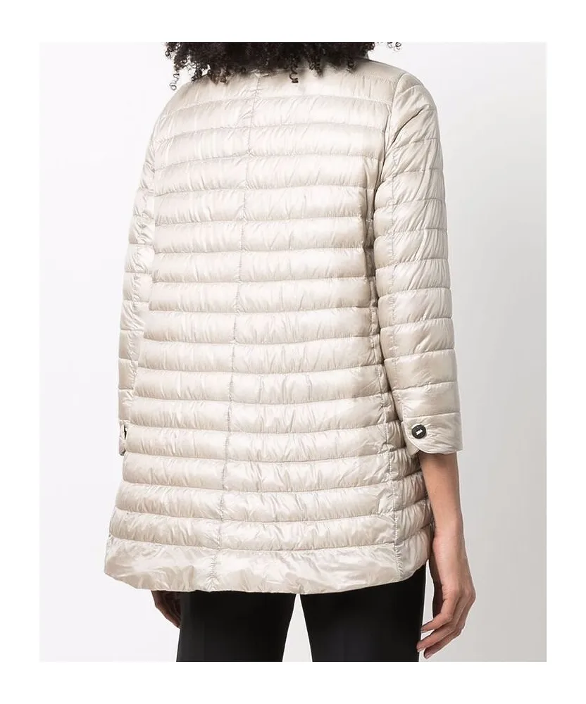 Funnel Neck Quilted Down Jacket