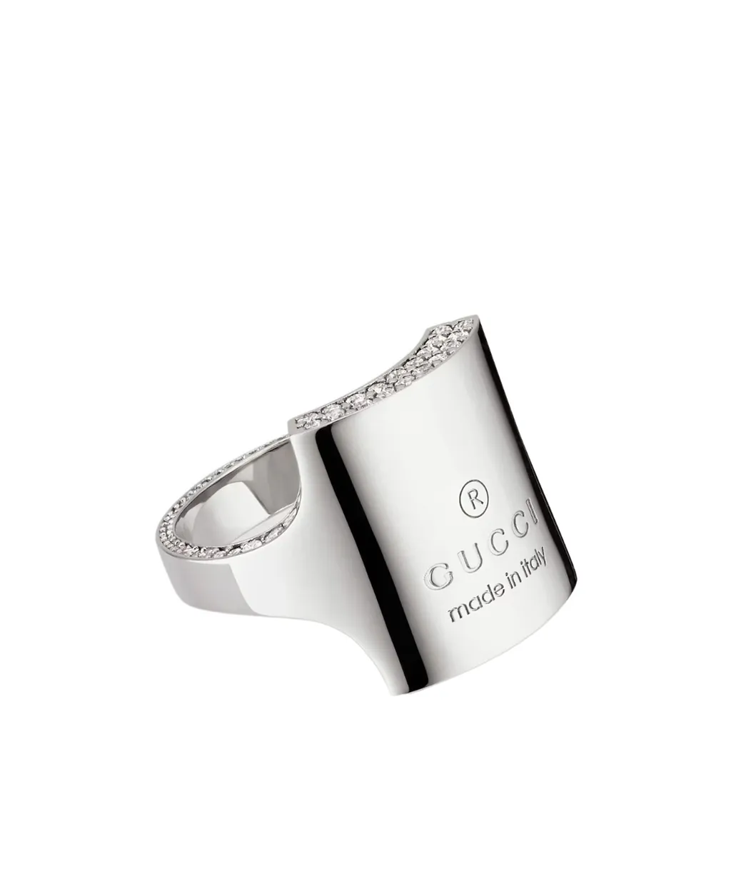 Gucci Trademark Crystal Ring