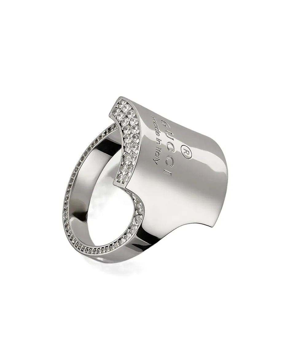 Gucci Trademark Crystal Ring
