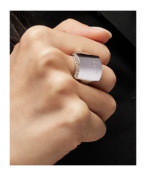 Gucci Trademark Crystal Ring