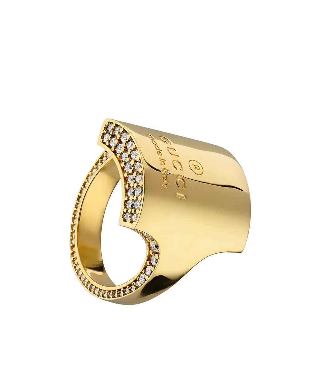 Gucci Trademark Crystal Ring