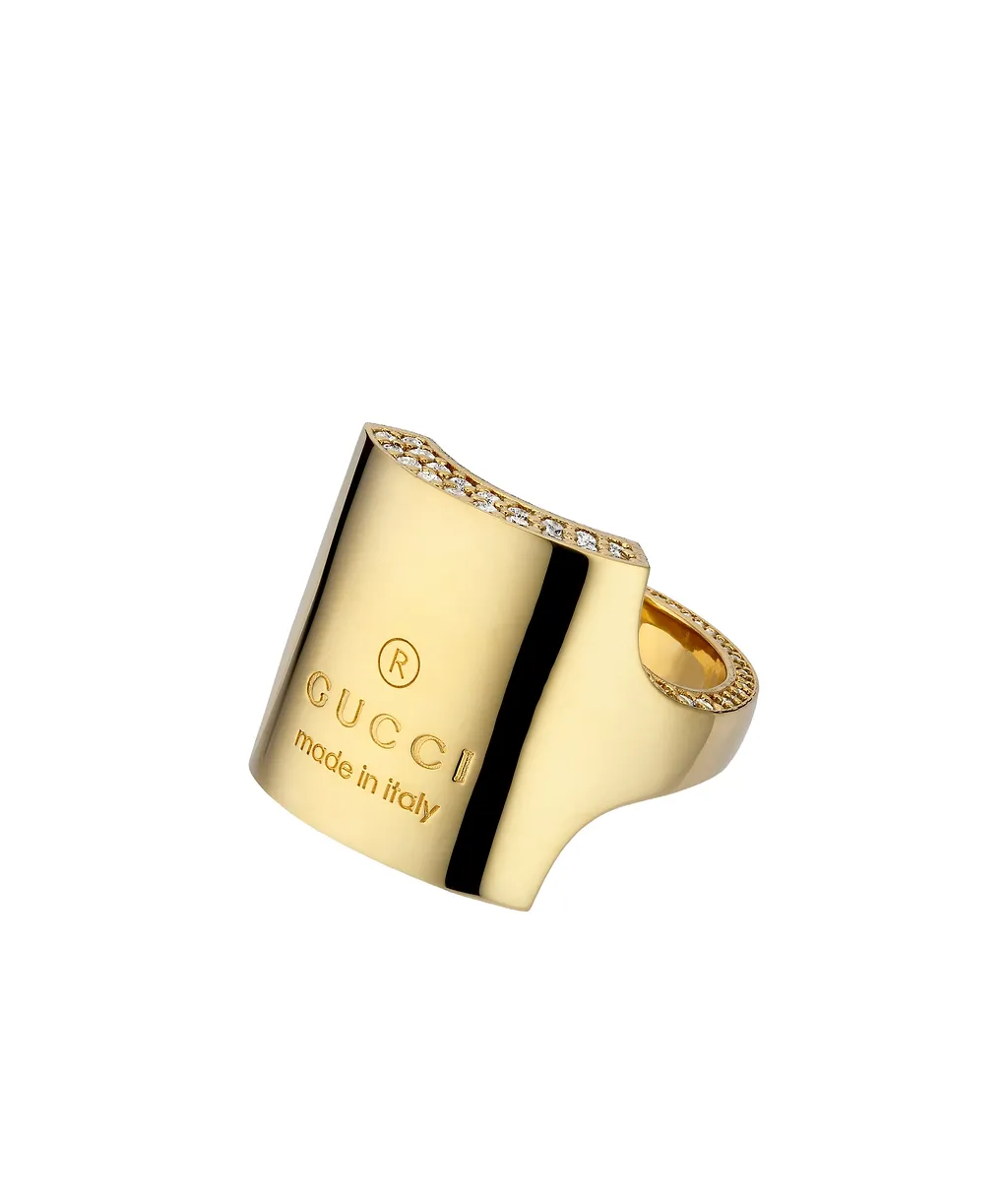 Gucci Trademark Crystal Ring