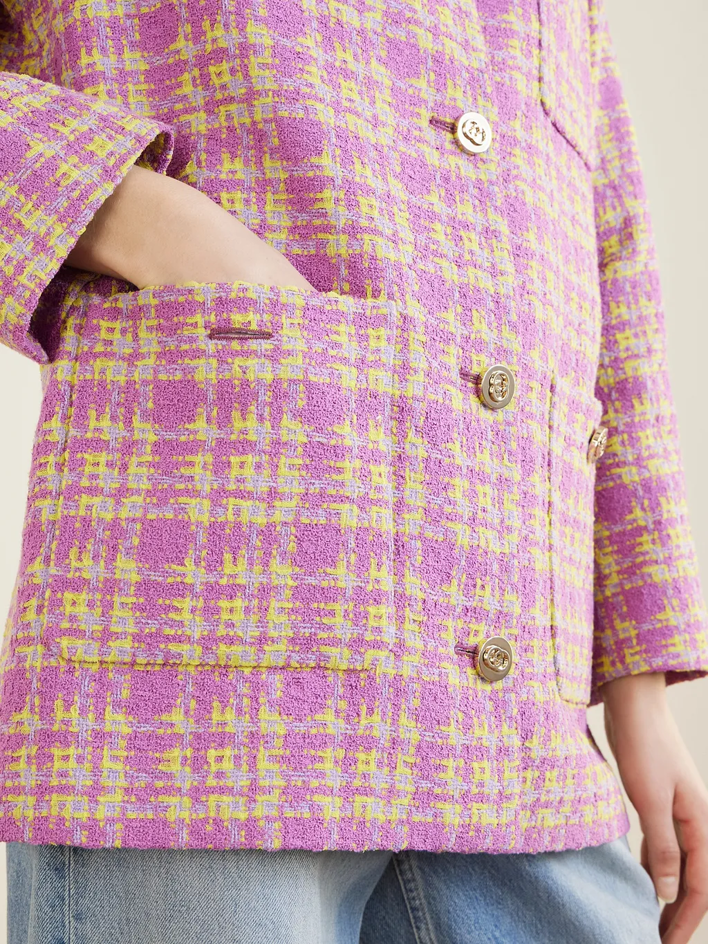 Gucci Tweed Button-Up Jacket