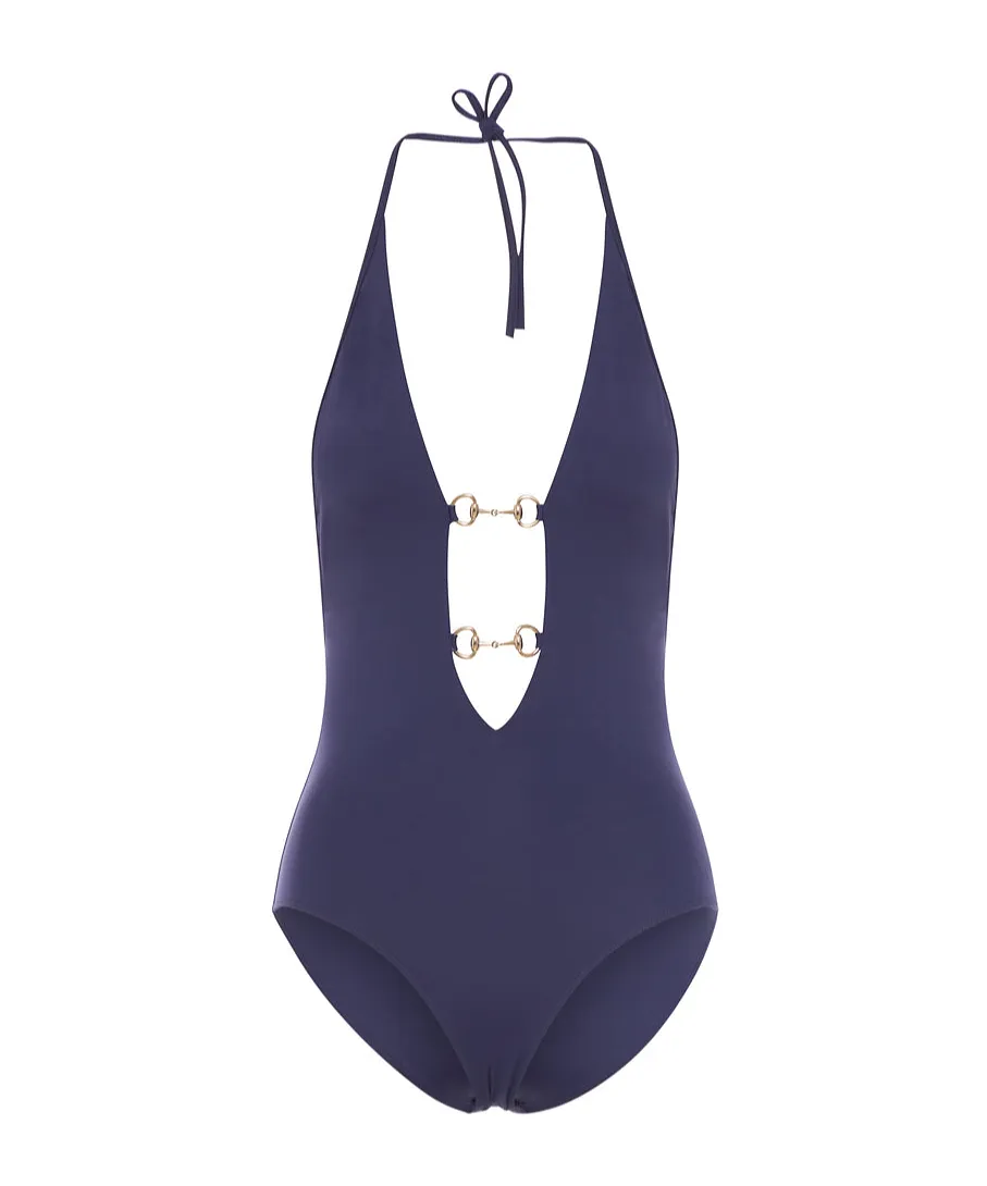 Gucci Horsebit Detailed One-Piece Swimsuit