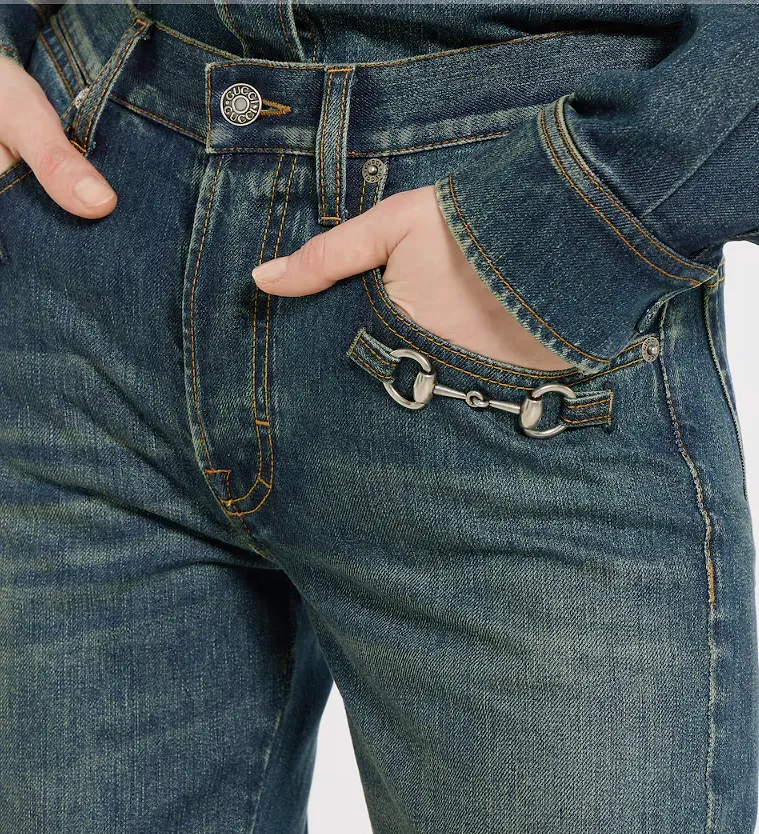 Gucci Horsebit Straight-Leg Jeans