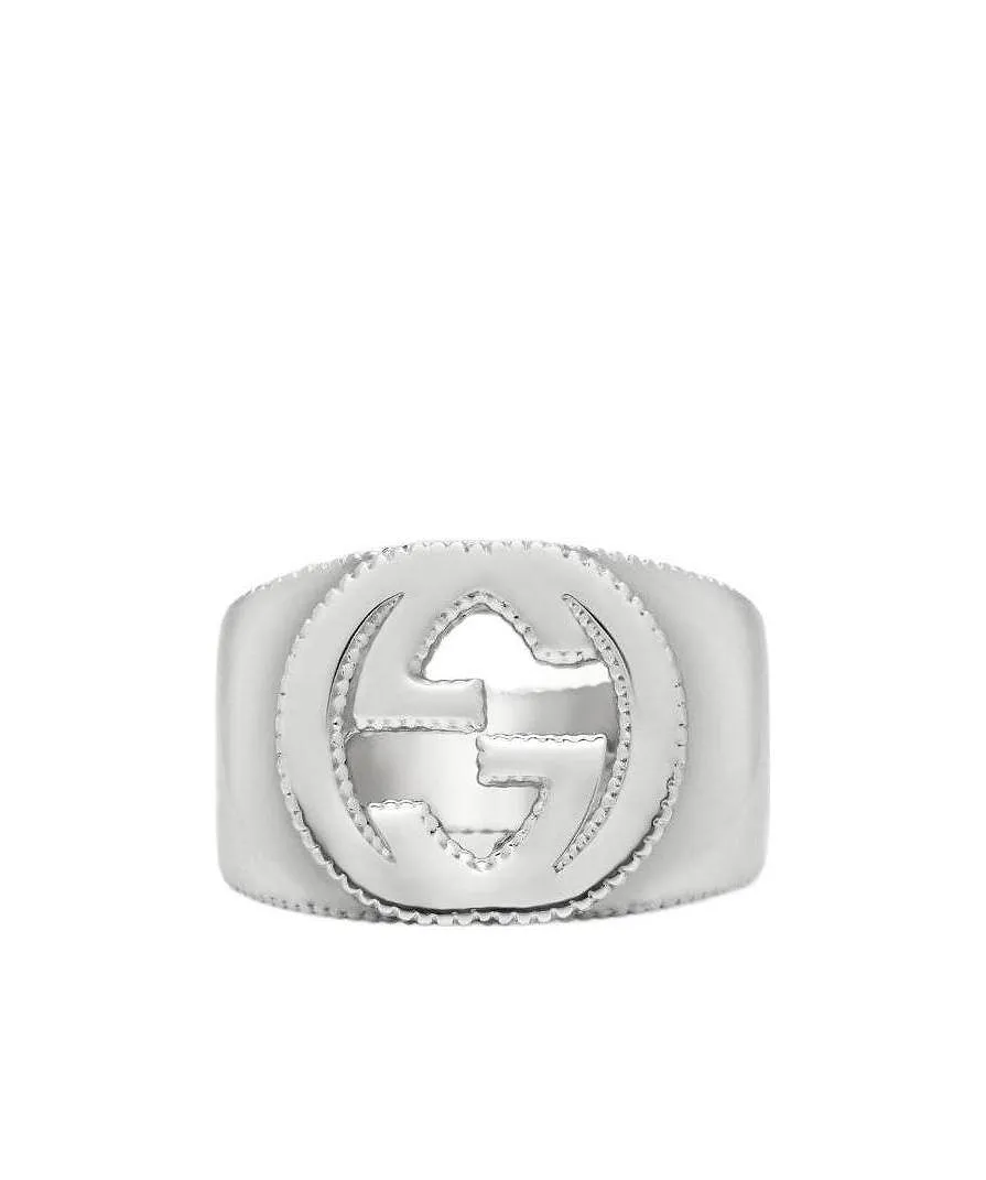 Interlocking G Ring In Silver