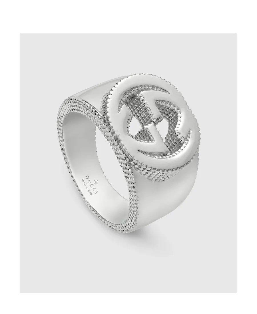 Interlocking G Ring In Silver