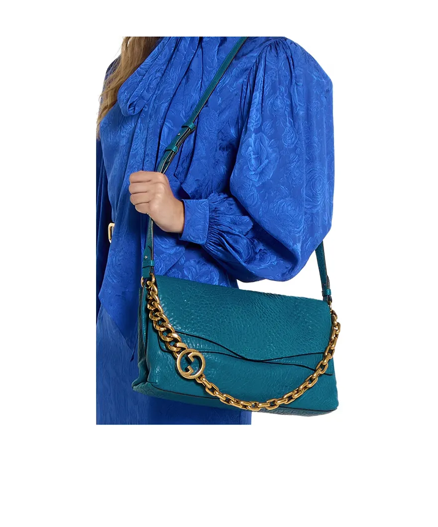 Large Shoulder Bag With Chain