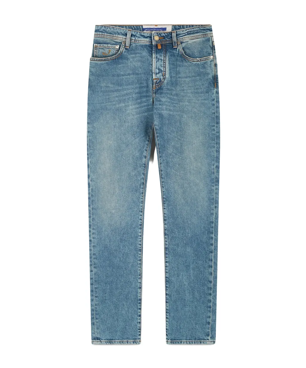 Jacob Cohen Logo Patch Straight-Leg Jeans