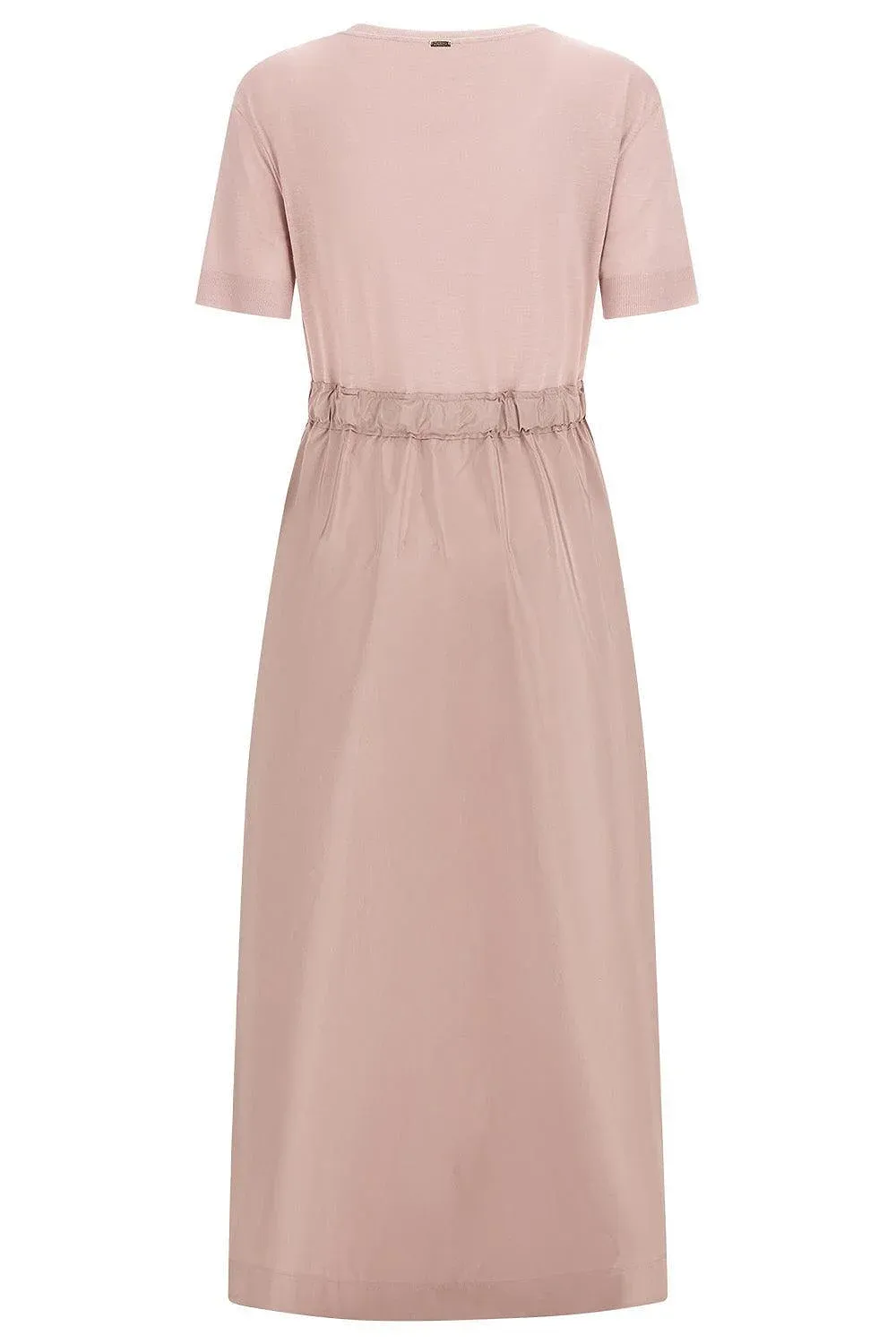 Herno Pleated Drawstring Maxi Dress
