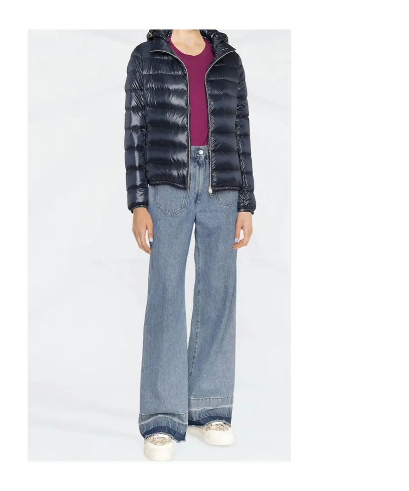 Zip-Up Hooded Down Jacket