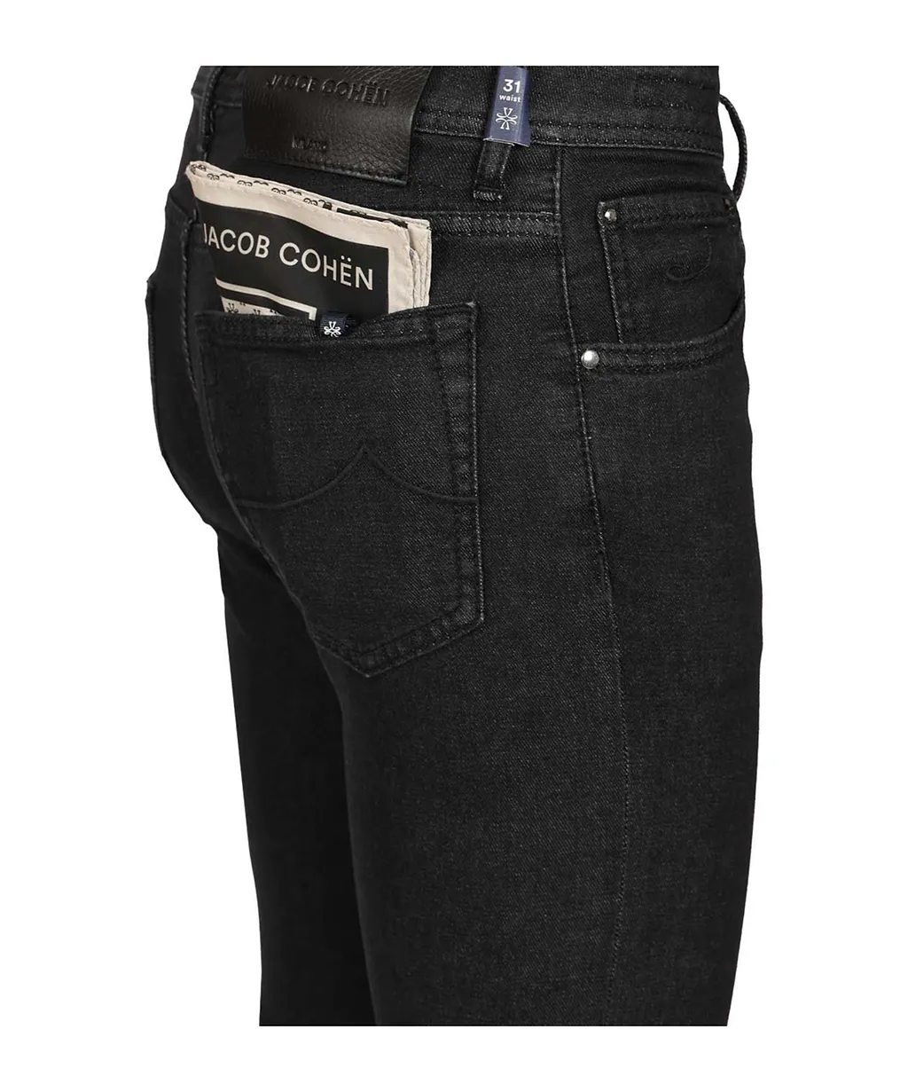 Jacob Cohen Logo Patch Slim Fit Jeans