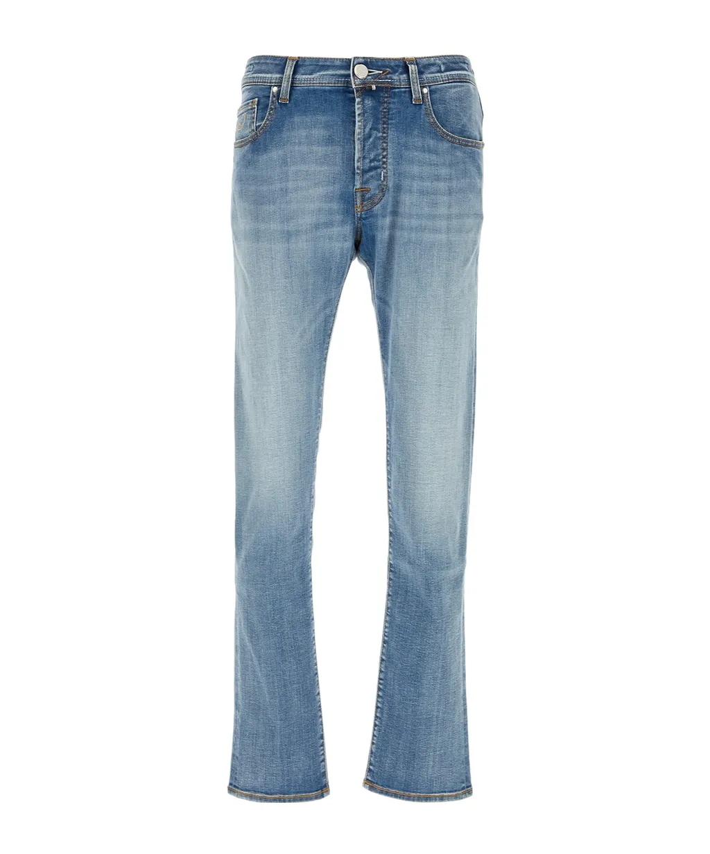 Jacob Cohen Logo Patch Slim-Fit Jeans