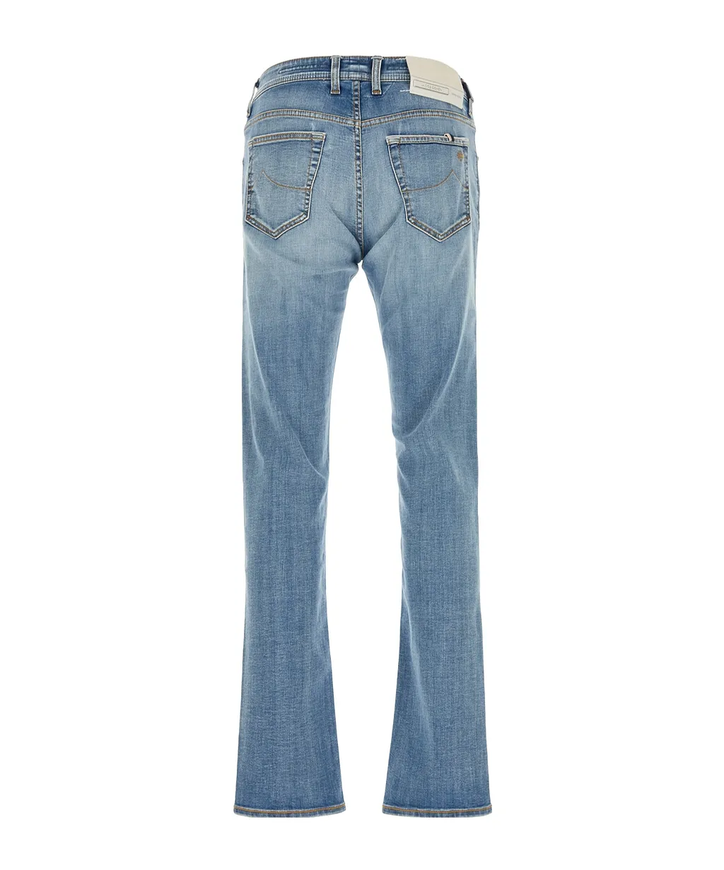 Jacob Cohen Logo Patch Slim-Fit Jeans