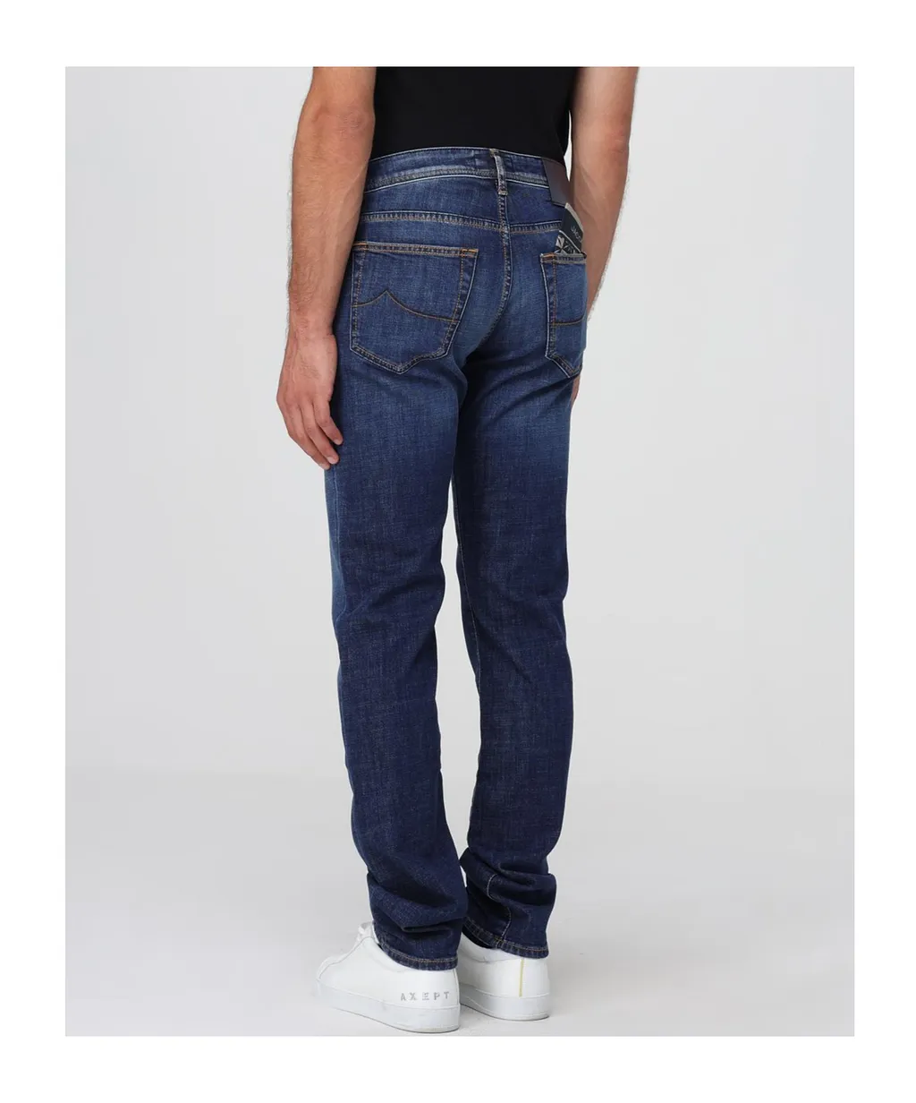 Jacob Cohen Logo Patch Slim-Fit Jeans