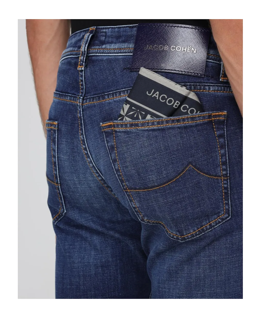 Jacob Cohen Logo Patch Slim-Fit Jeans