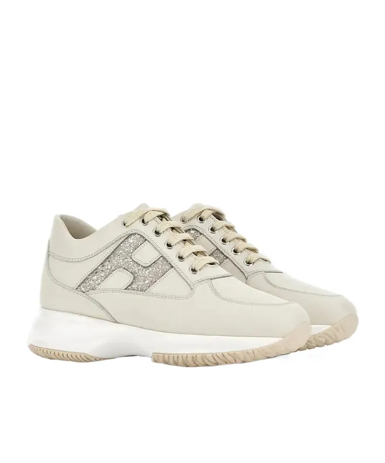 Hogan Embellished Lace-Up Sneakers