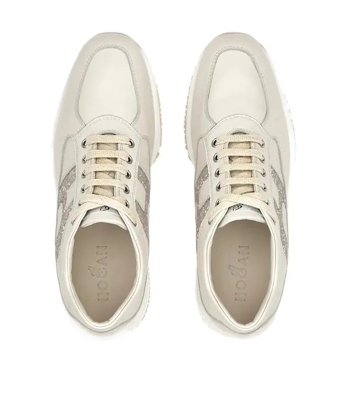 Hogan Embellished Lace-Up Sneakers