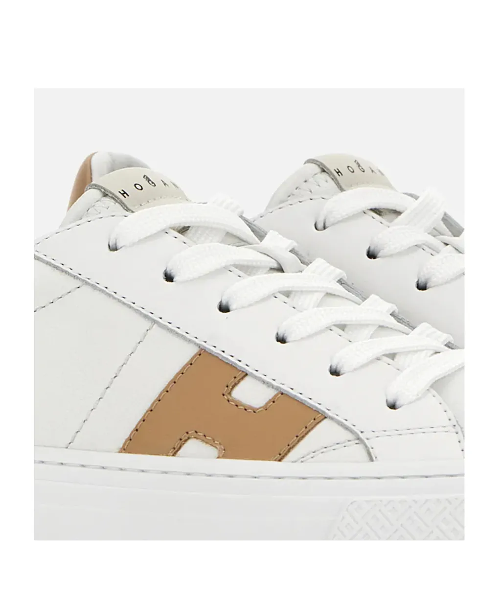 Hogan Logo Patch Lace-Up Sneakers