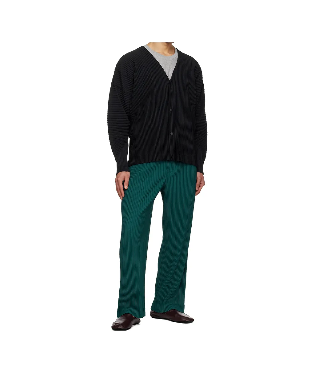 Homme Plissé Issey Miyake Long-Sleeved V-Neck Cardigan