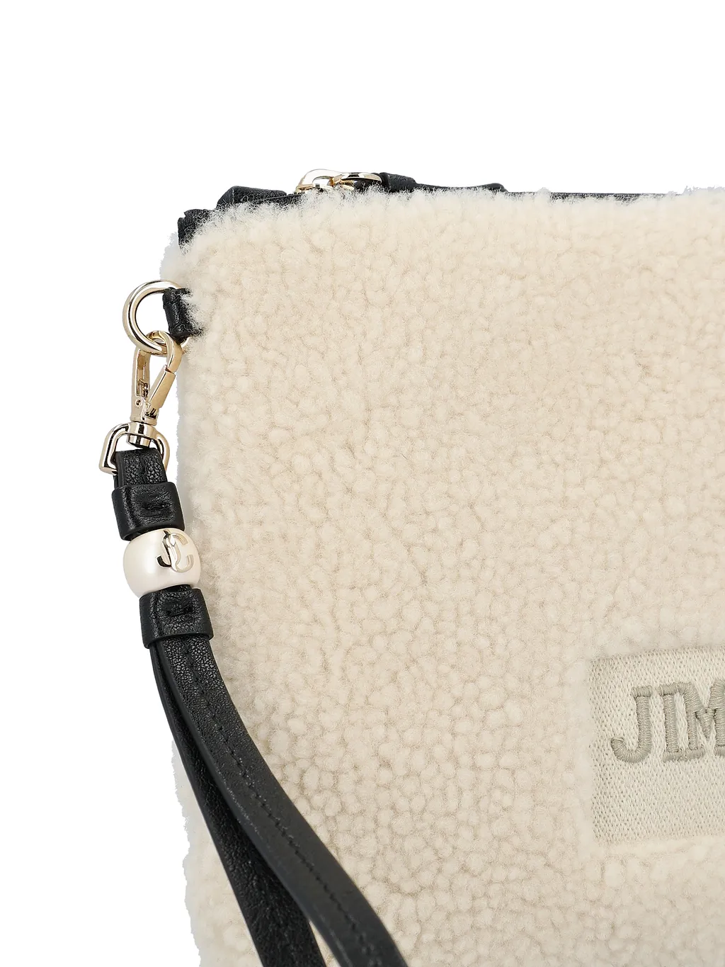 Jimmy Choo Logo Embroidered Clutch Bag