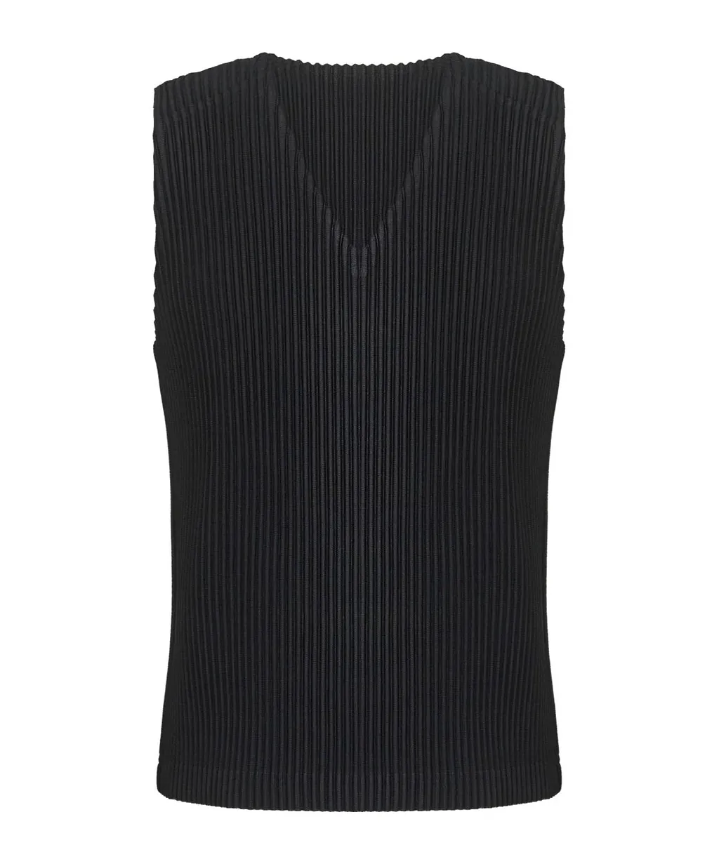 Pleated V-Necked Top