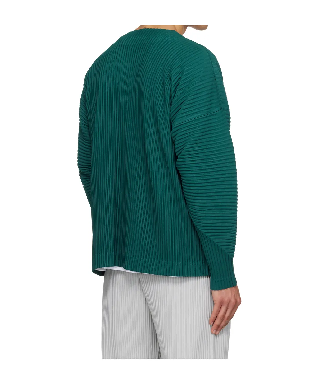 Homme Plissé Issey Miyake Long-Sleeved V-Neck Cardigan