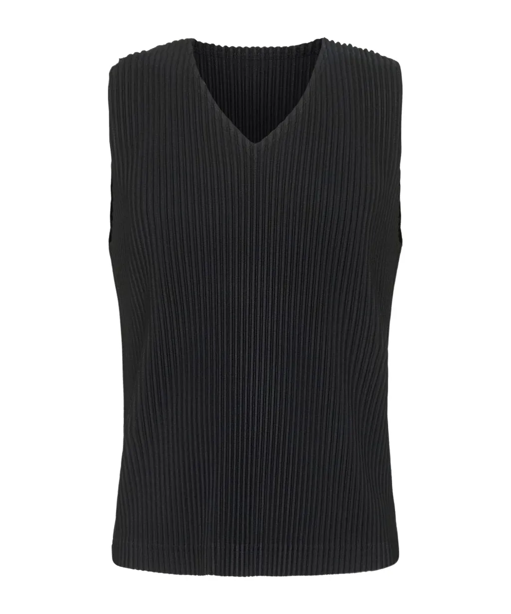 Pleated V-Necked Top