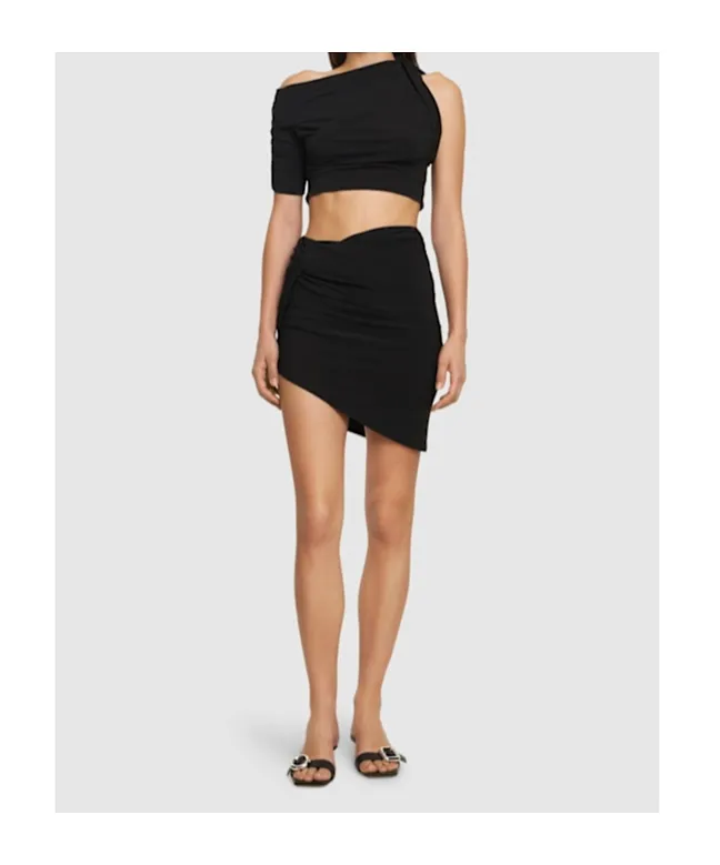 La Mini Jupe Drapeado Jersey Skirt