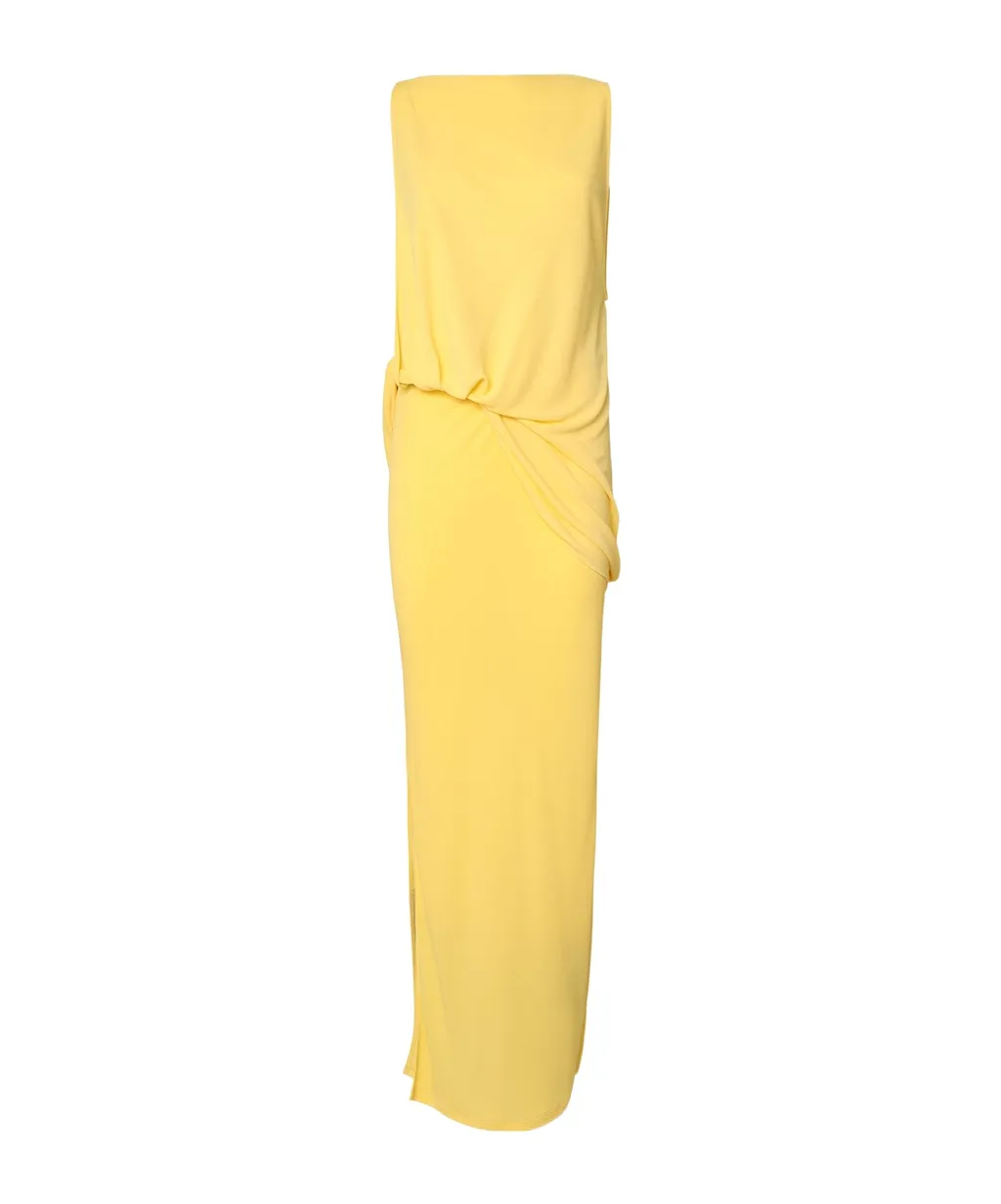 La Robe Peplo Longue Draped Long Dress