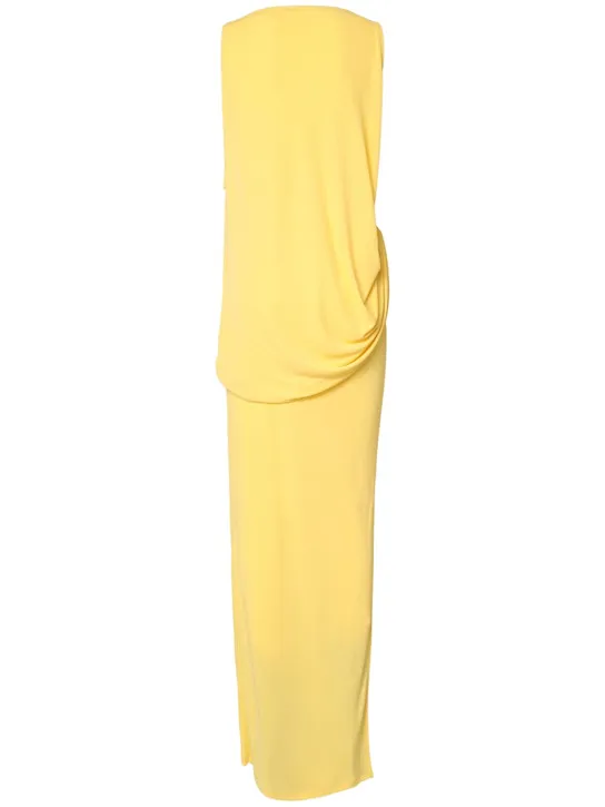 La Robe Peplo Longue Draped Long Dress