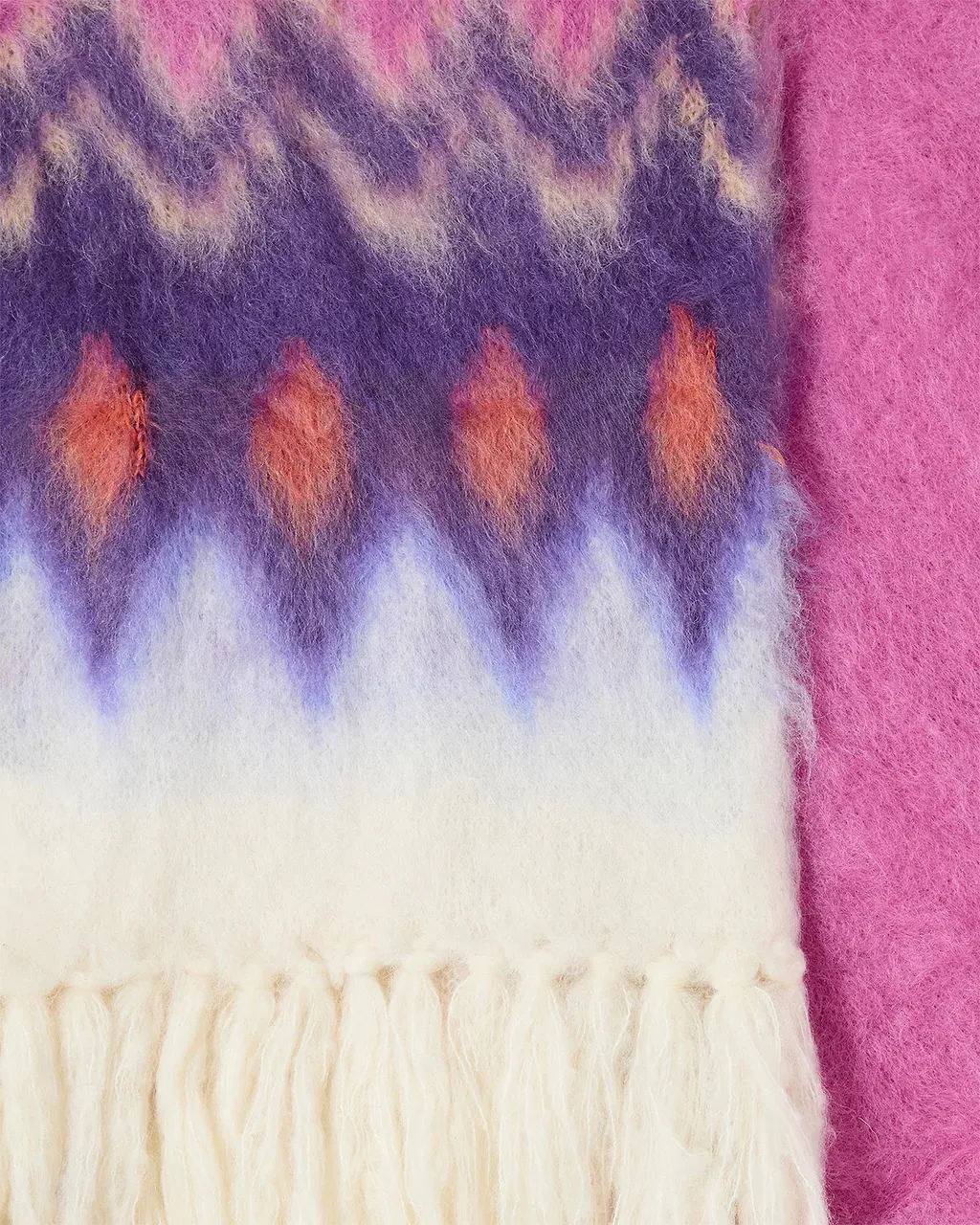 Isabel Marant Pattern Detailed Fringed Scarf