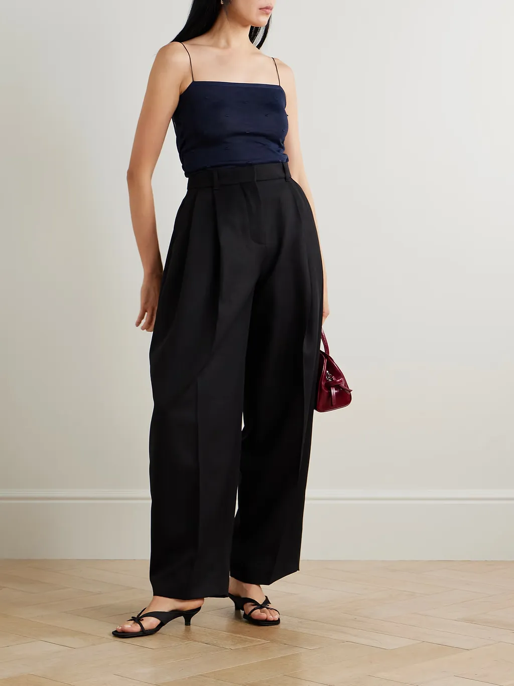 Jacquemus Draped Polka-Dot Motif Tank Top