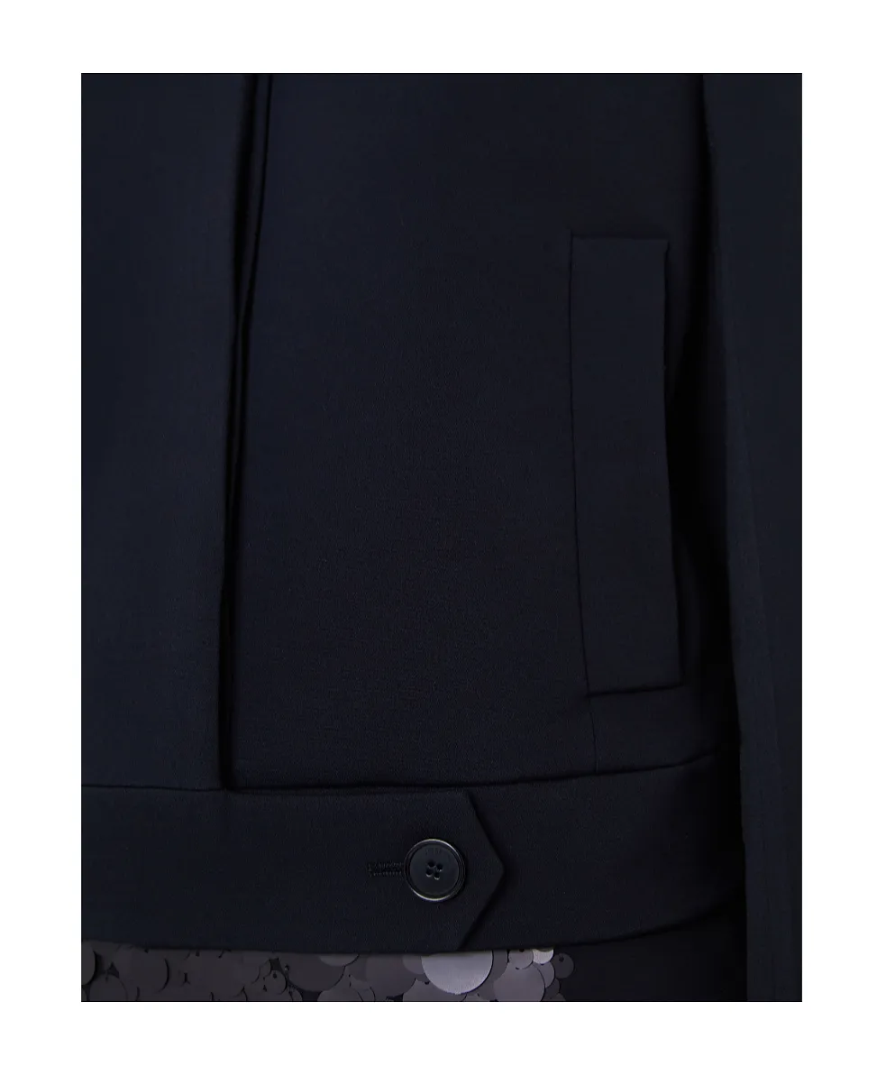 Abbe Boxy Stretch-Crepe Jacket