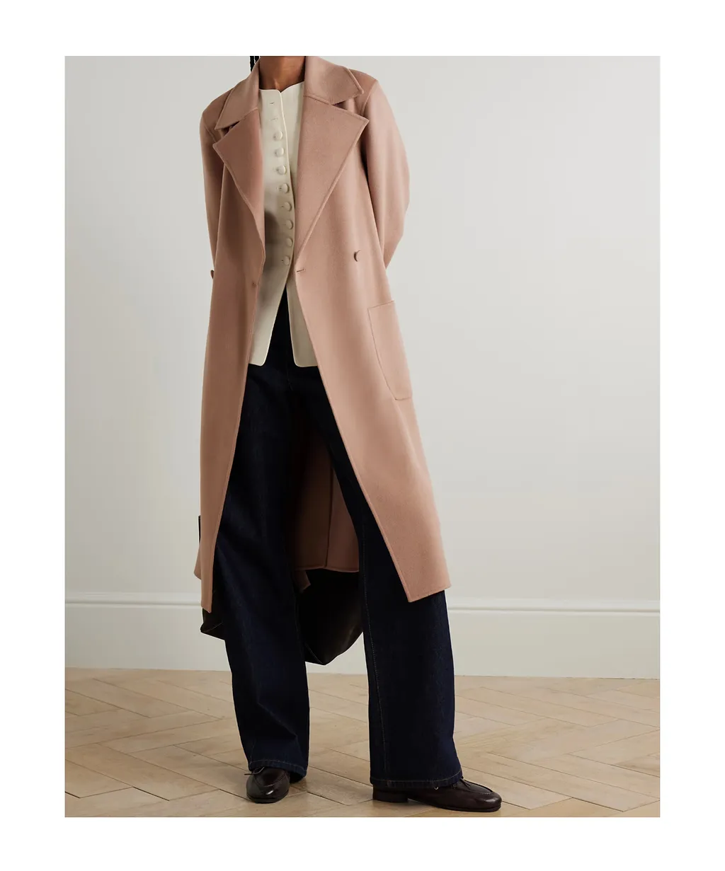 Belted Double-Breasted Coat