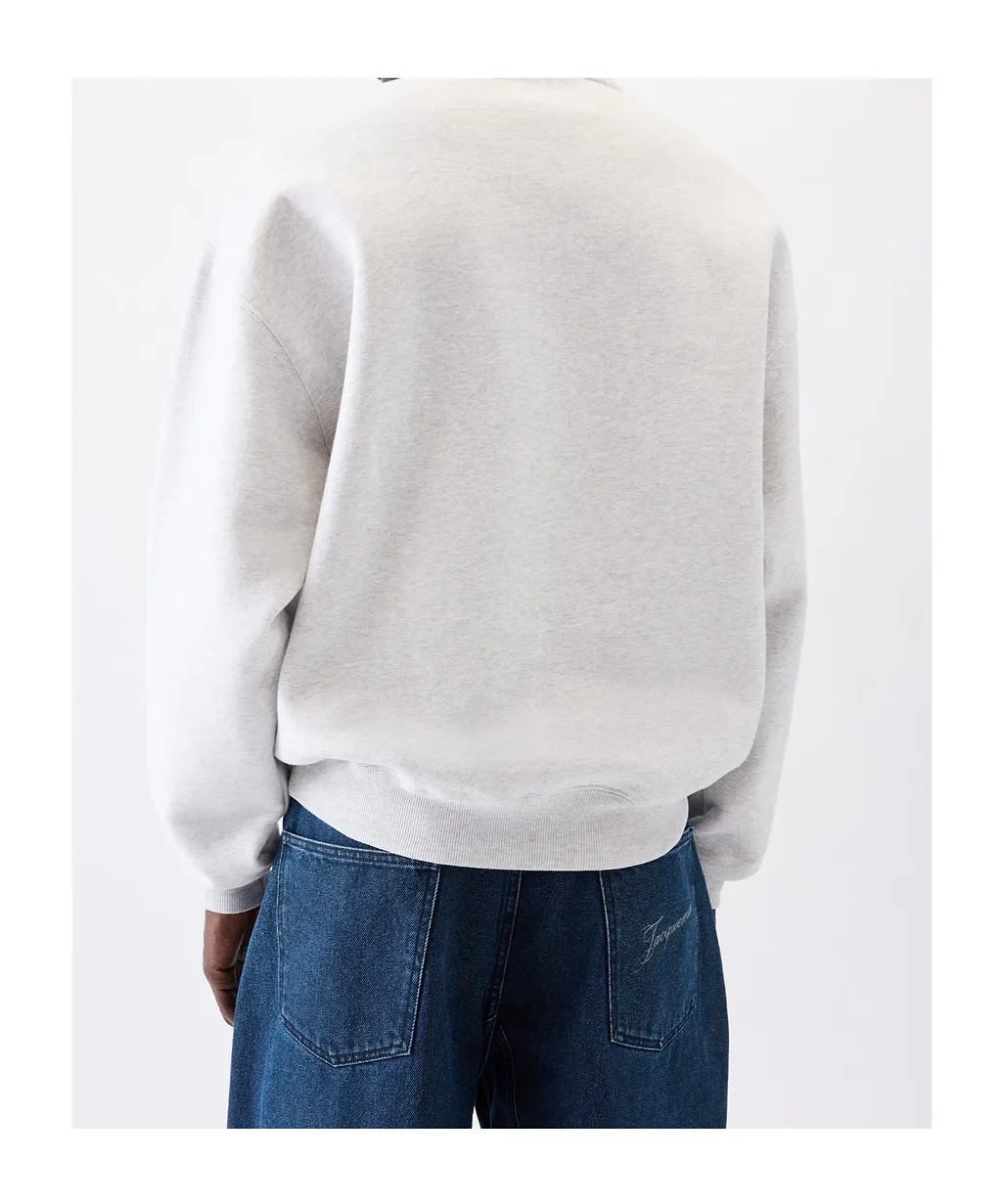 Zippered High-Neck Sweatshirt