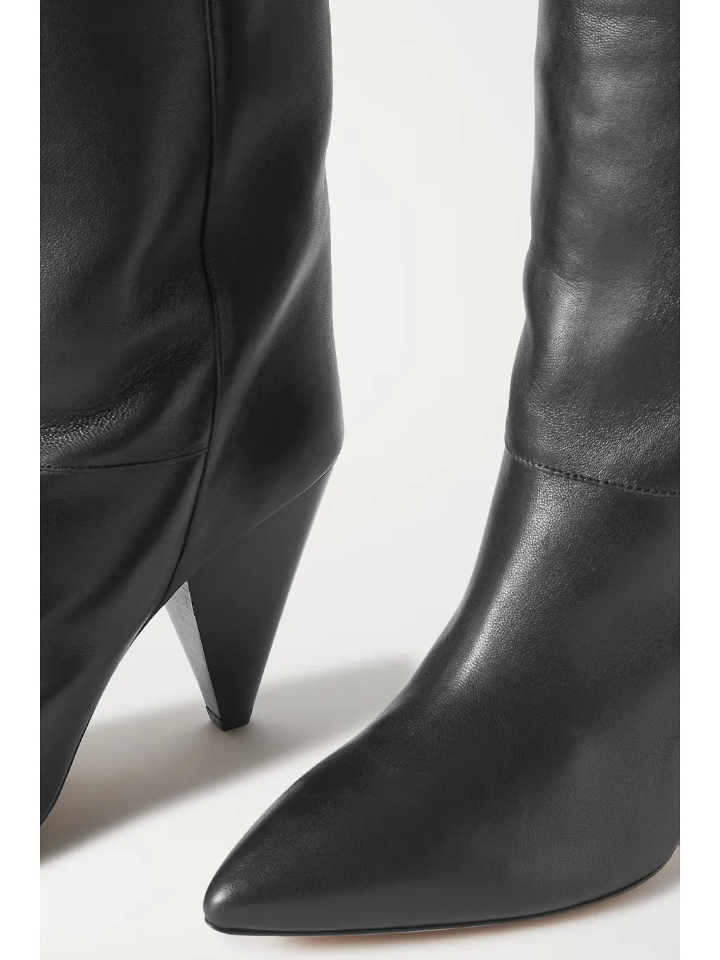 Knee-Length Cone Heel Boots