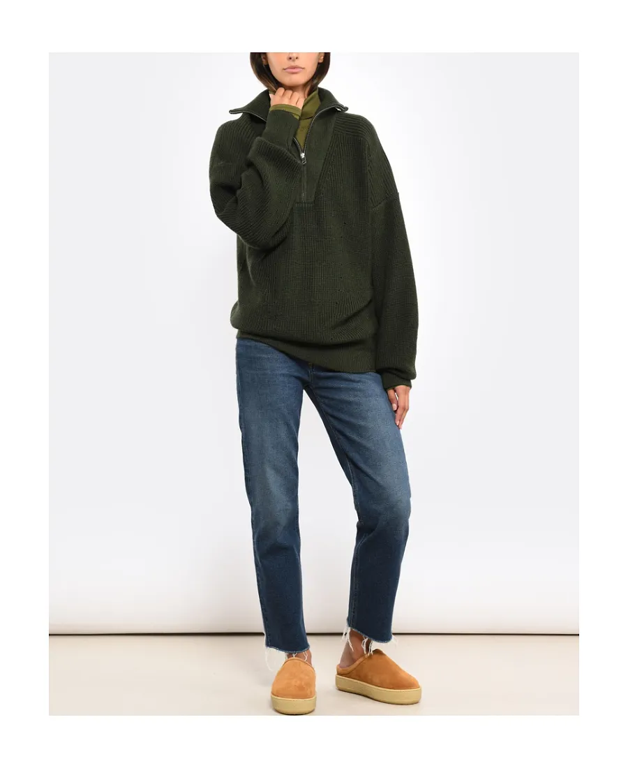 Logo-Patch Zip-Up Jumper