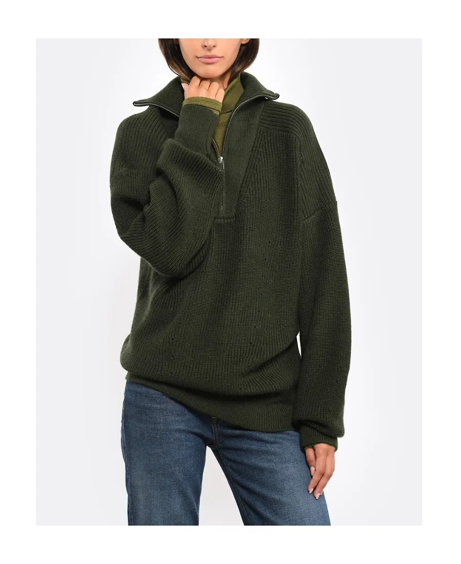 Logo-Patch Zip-Up Jumper