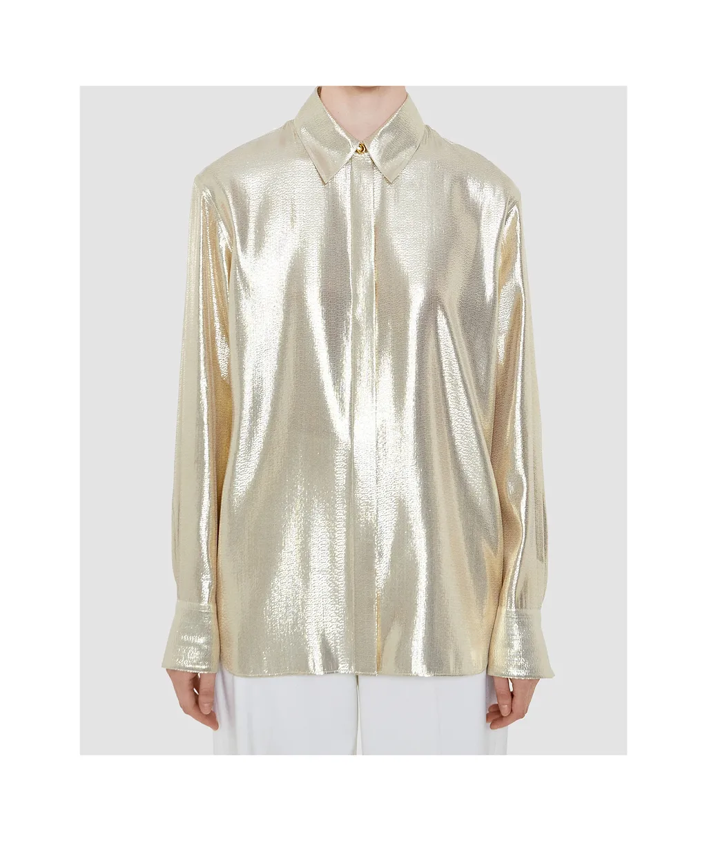 Joseph Metallic Long Sleeve Top