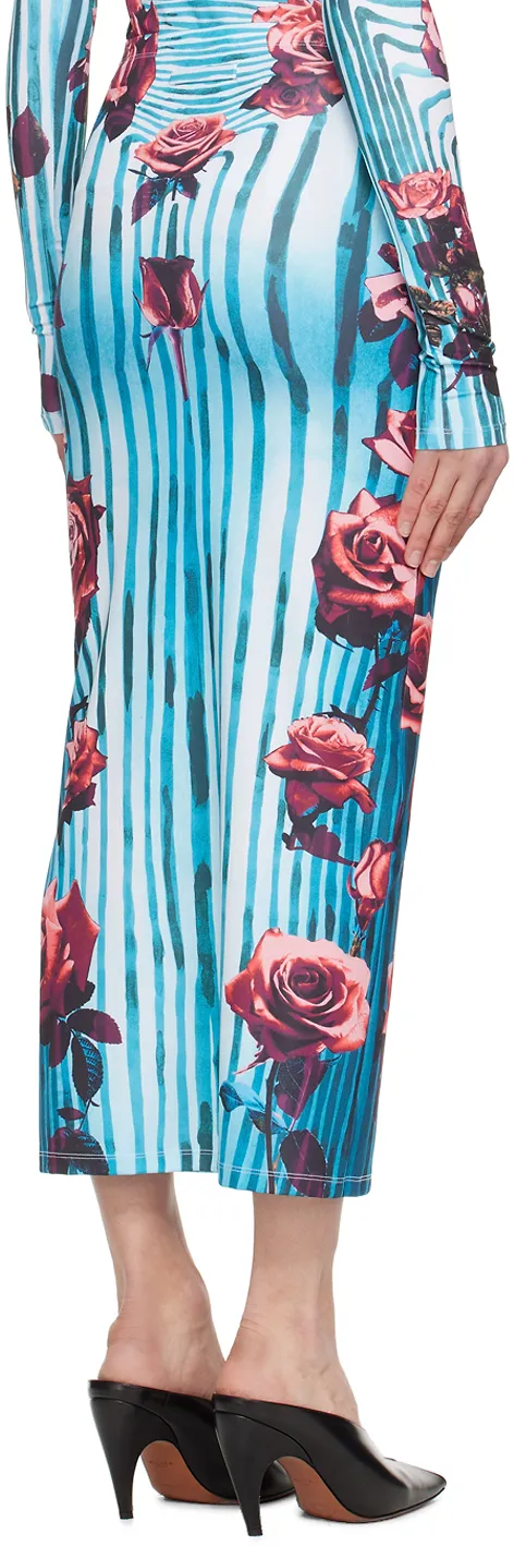 Morphing Floral-Print Pencil Skirt