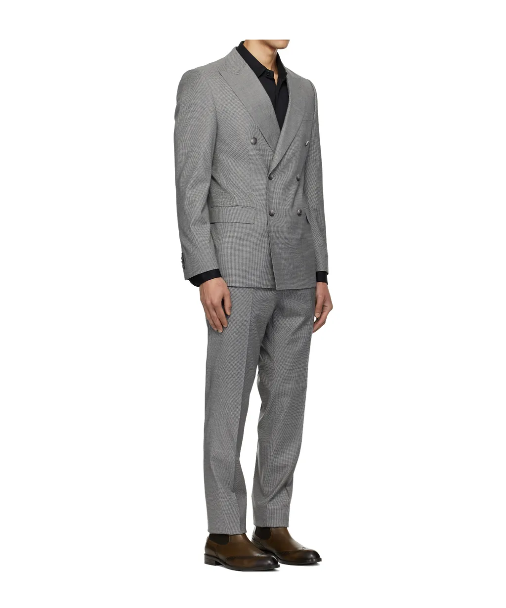 Houndstooth Long-Sleeved Suit