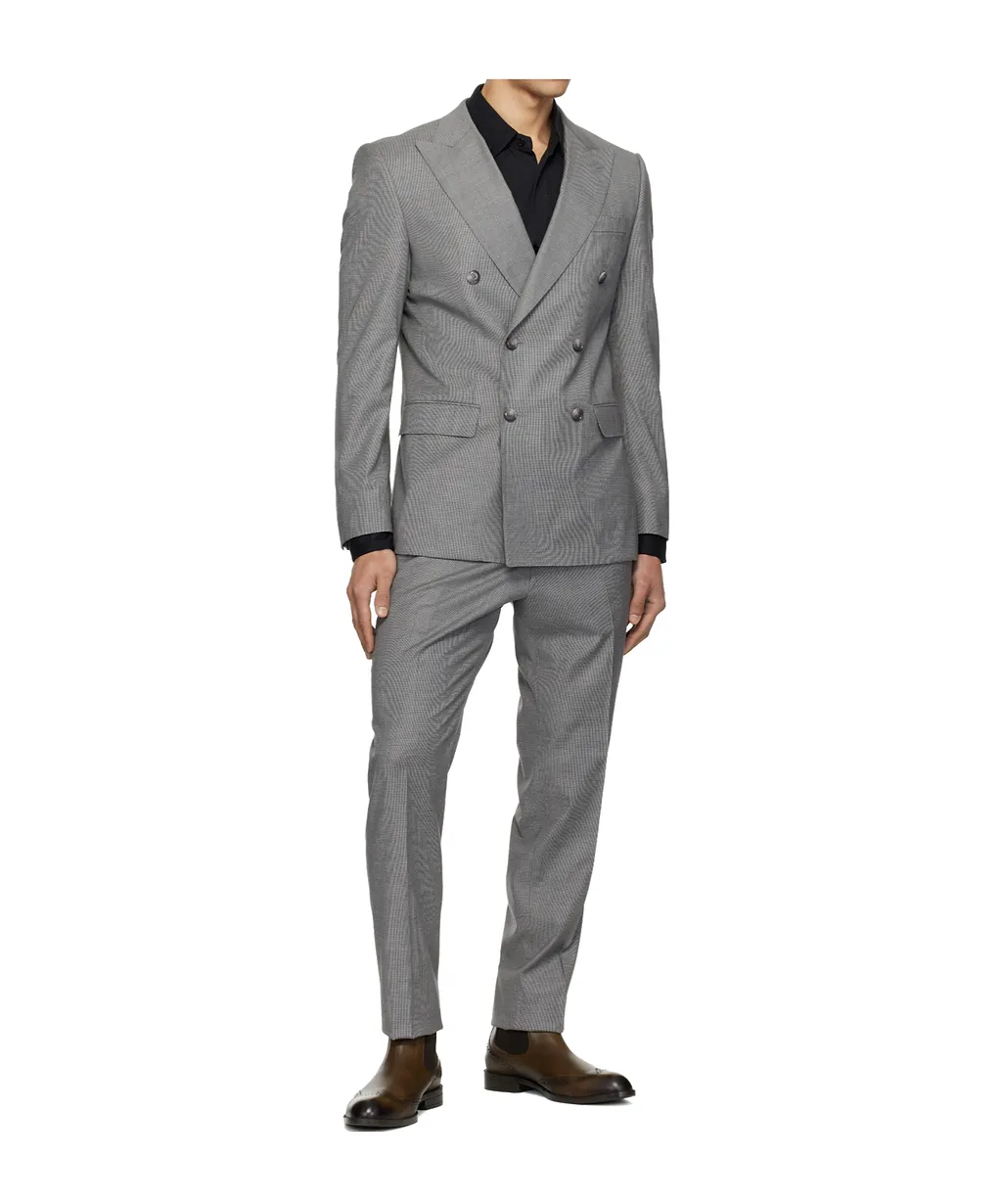 Houndstooth Long-Sleeved Suit