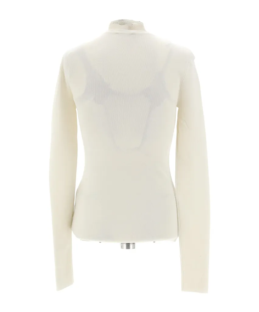 Long-Sleeve Ribbed Sweater