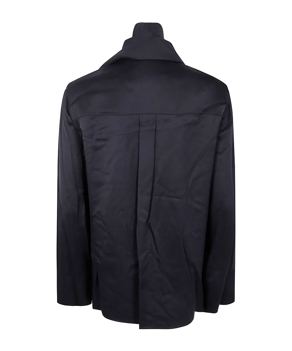 Neck-Tie Satin Blouse