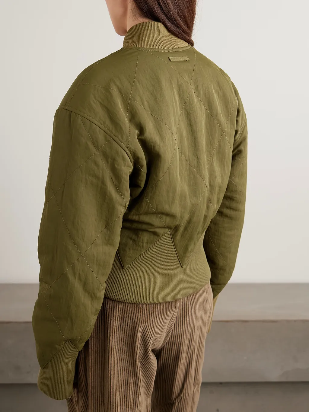 Patchwork Quilted Bomber Jacket