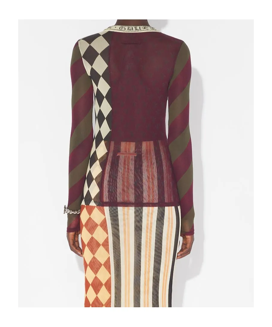 Patchwork Long-Sleeves Top