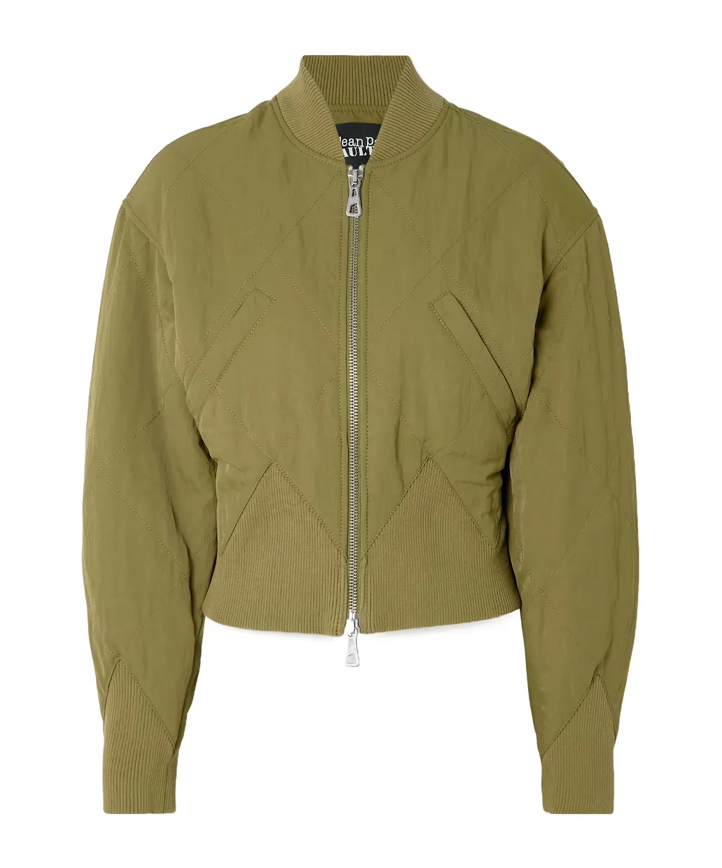 Patchwork Quilted Bomber Jacket
