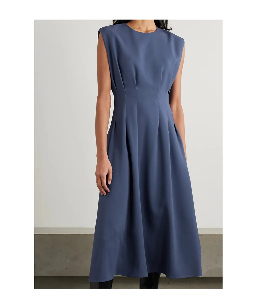 Pleated Midi Dress