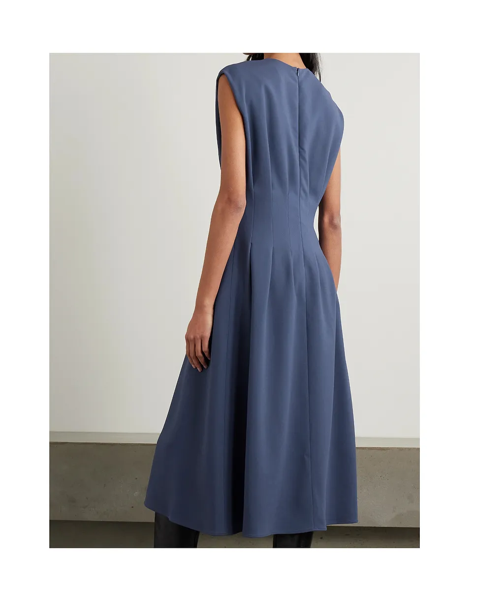 Pleated Midi Dress